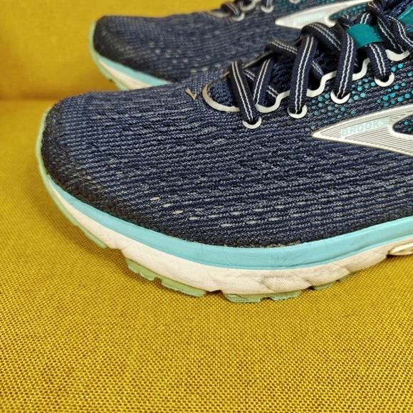 Brooks Ghost 11 Running Walk Athletic Navy/Grey/Teal Womens Shoe Size 10.5 - Picture 4 of 9